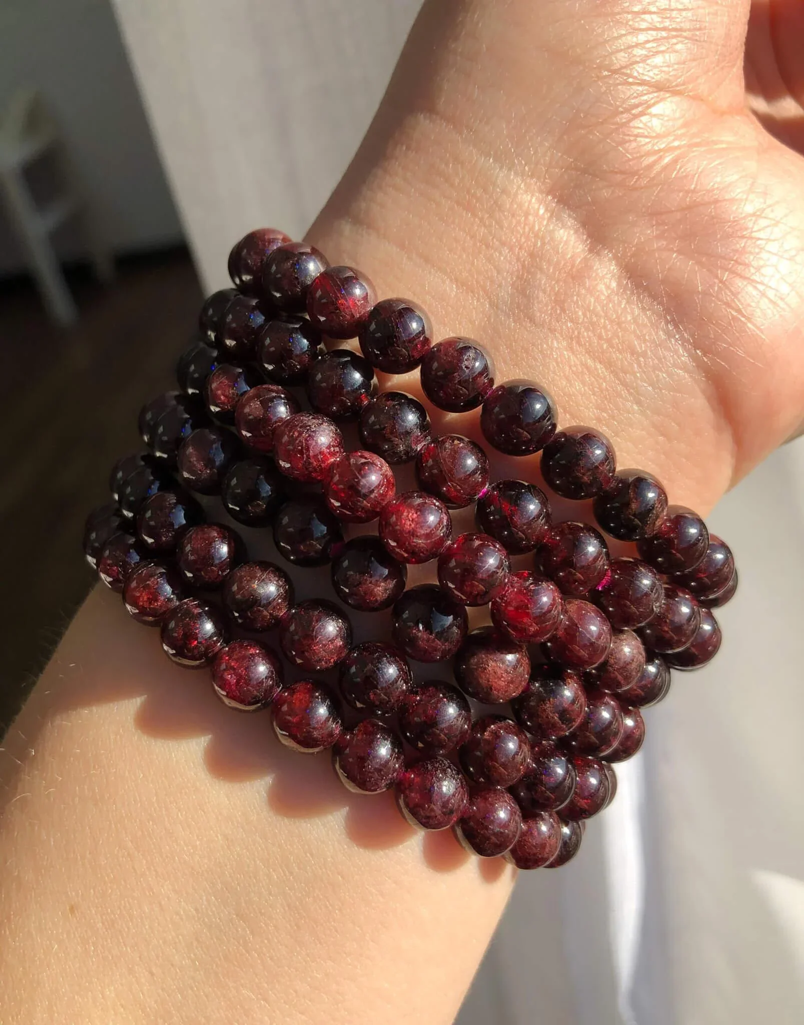 Garnet Bracelet–Stone of Passion, Energy & Strength